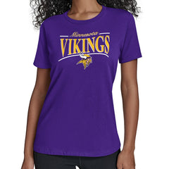 Minnesota Vikings Starter Women's Arch Stripe T-Shirt - Purple - NFL