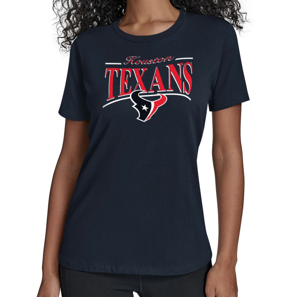 Houston Texans Starter Women's Arch Stripe T-Shirt - Navy - NFL