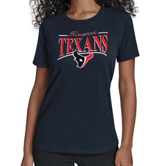Houston Texans Starter Women's Arch Stripe T-Shirt - Navy - NFL