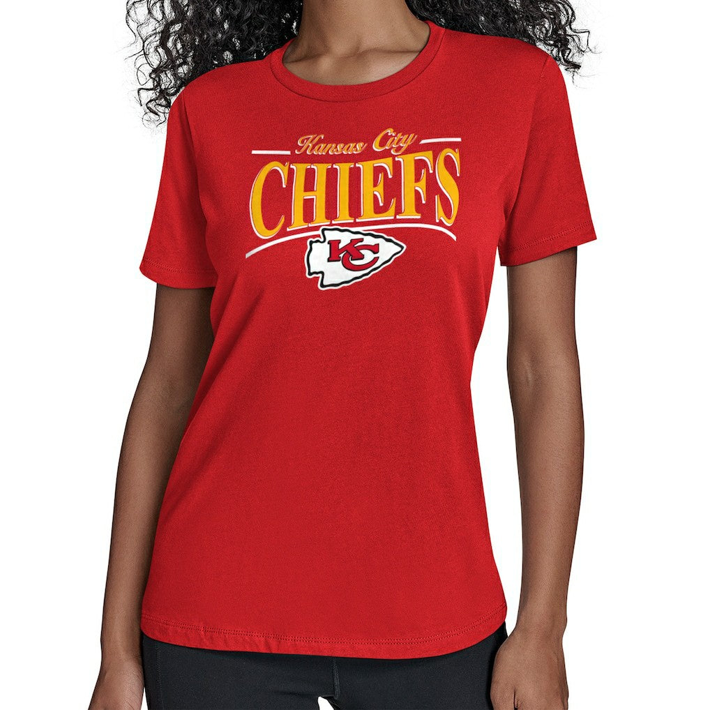 Kansas City Chiefs Starter Women's Arch Stripe T-Shirt - Red - NFL