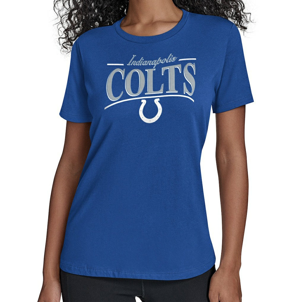 Indianapolis Colts Starter Women's Arch Stripe T-Shirt - Royal - NFL