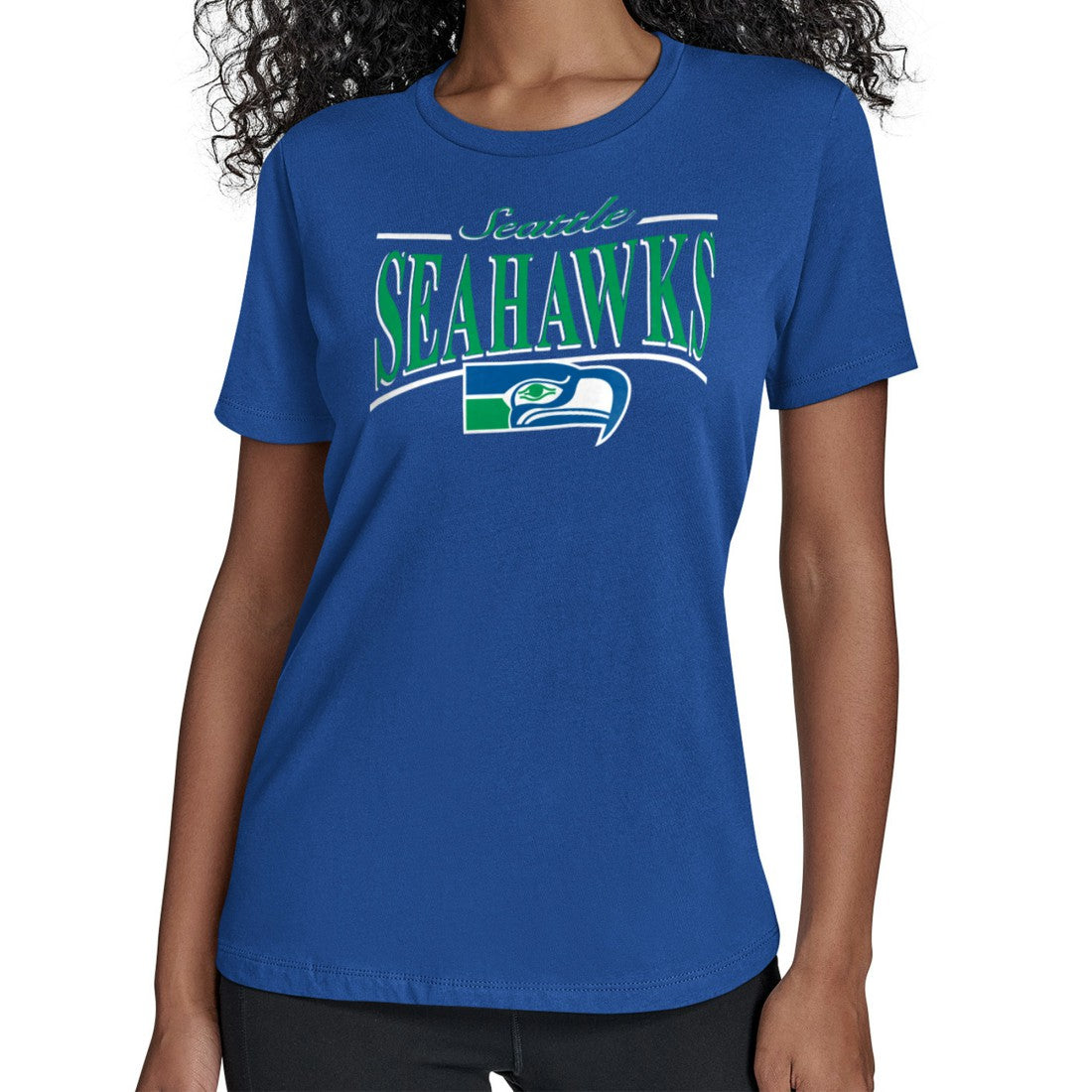 Seattle Seahawks Starter Women's Throwback Arch Stripe T-Shirt - Royal - NFL