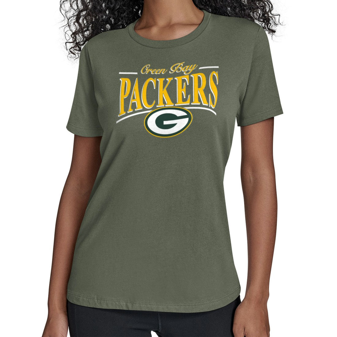 Green Bay Packers Starter Women's Arch Stripe T-Shirt - Green - NFL