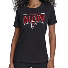 Atlanta Falcons Starter Women's Arch Stripe T-Shirt - Black - NFL