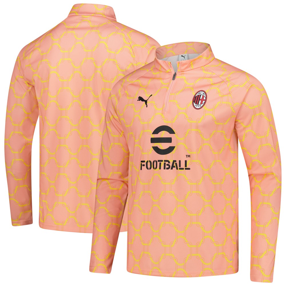 Puma - AC Milan 2025/26 Pre-Match dryCell Quarter-Zip Top - Light Orange