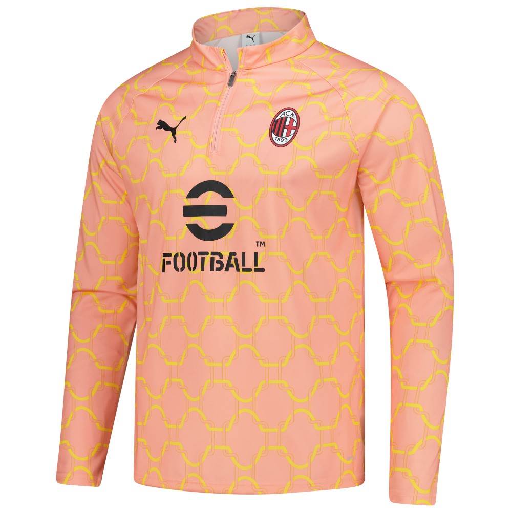 Puma - AC Milan 2025/26 Pre-Match dryCell Quarter-Zip Top - Light Orange