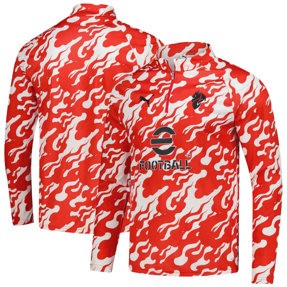 Puma - AC Milan 2025/26 Pre-Match dryCell Quarter-Zip Top - Red