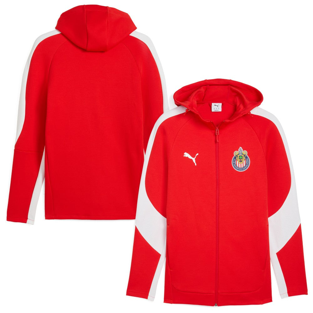 Puma - Chivas Evostripe Raglan Full-Zip Hooded Jacket - Red