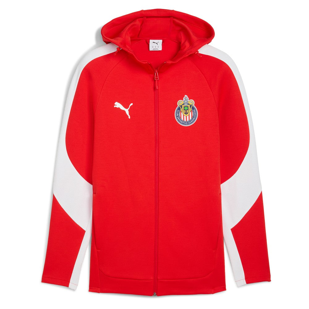 Puma - Chivas Evostripe Raglan Full-Zip Hooded Jacket - Red