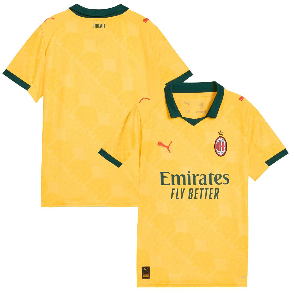 Puma - AC Milan Youth 2025/26 Third Replica Jersey - Yellow