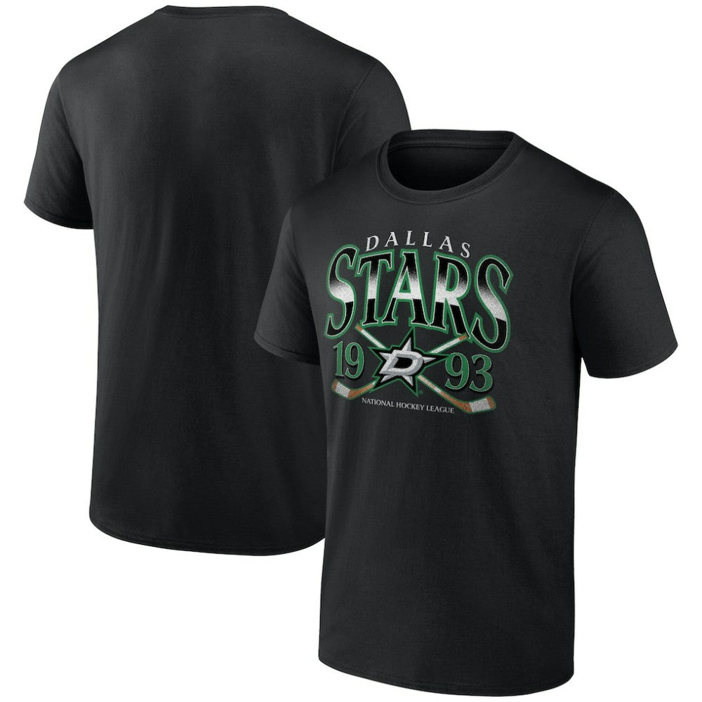 Dallas Stars Retro Cross Sticks T-Shirt - Black | NHL near me