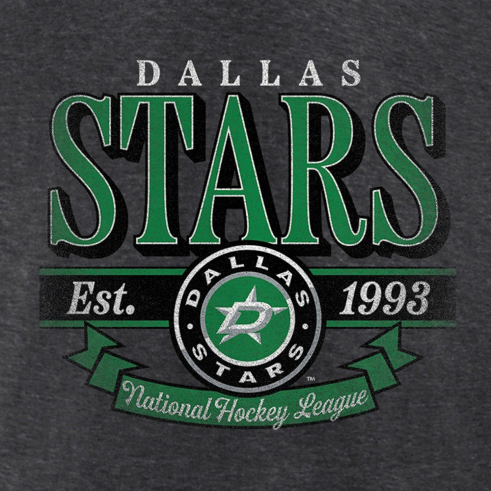 Dallas Stars Women's Retro Banner V-Neck T-Shirt - Charcoal | NHL discount