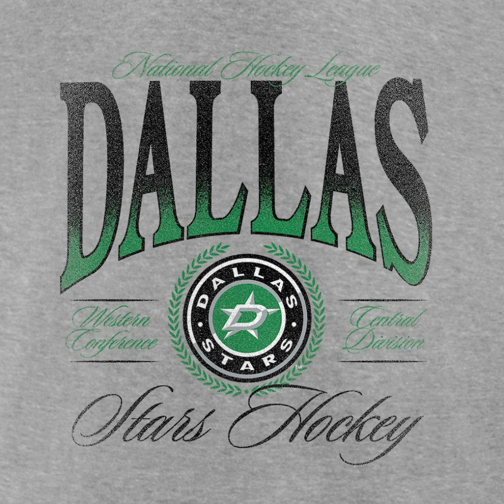 Dallas Stars Women's Retro Script V-Neck T-Shirt - Gray | NHL Clearance