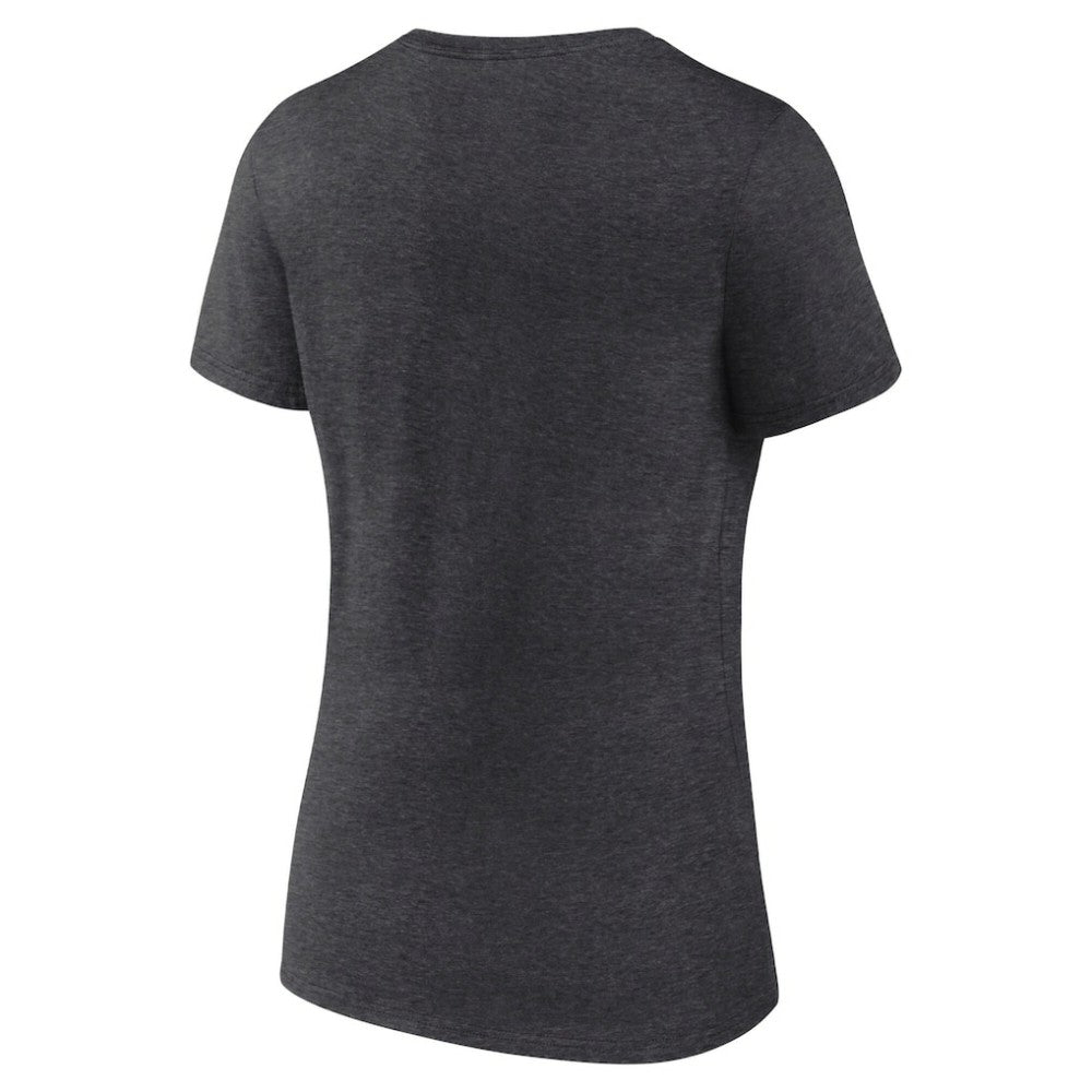Edmonton Oilers Women's Retro Banner V-Neck T-Shirt - Charcoal | NHL sale