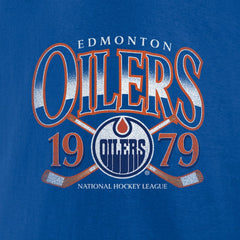 Edmonton Oilers Retro Cross Sticks T-Shirt - Royal | NHL Clearance