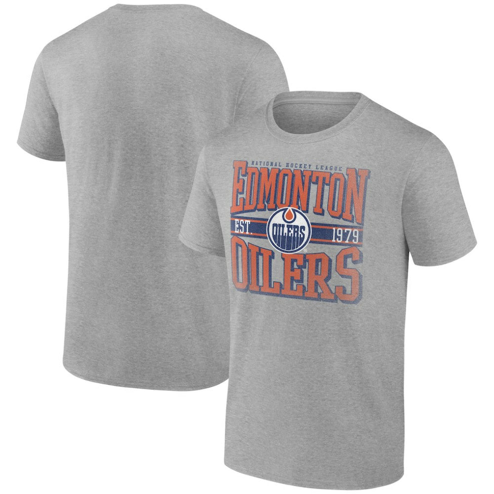 Edmonton Oilers Retro Vibe T-Shirt - Heather Gray | NHL online
