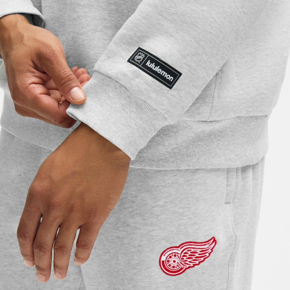 Detroit Red Wings lululemon Steady State Pullover Hoodie - Heathered Core Ultra Light Grey | NHL Clearance