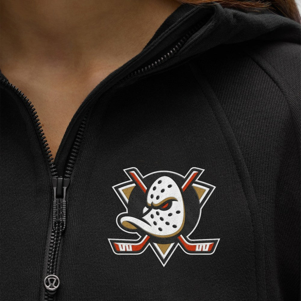 Anaheim Ducks lululemon Women's Scuba Oversized Half-Zip Hoodie - Black | NHL Clearance
