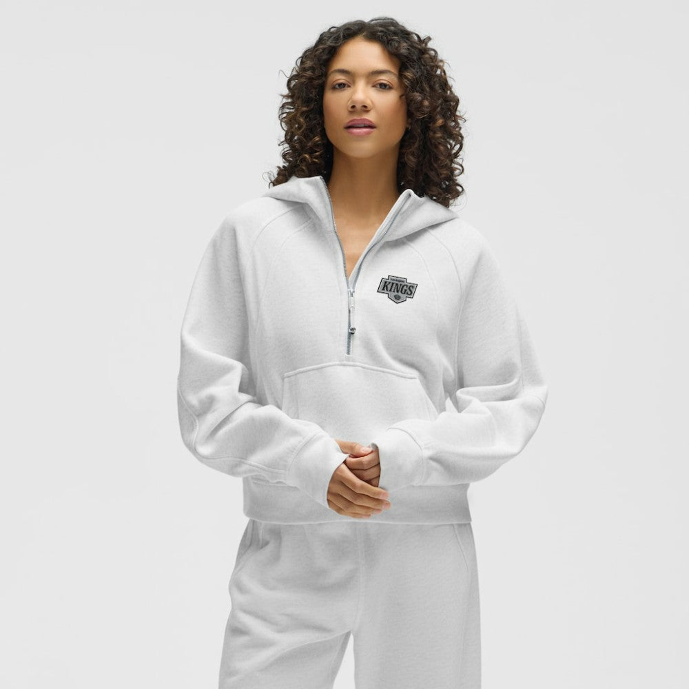 Los Angeles Kings lululemon Women's Scuba Oversized Half-Zip Hoodie - Heathered Core Ultra Light Grey | NHL near me