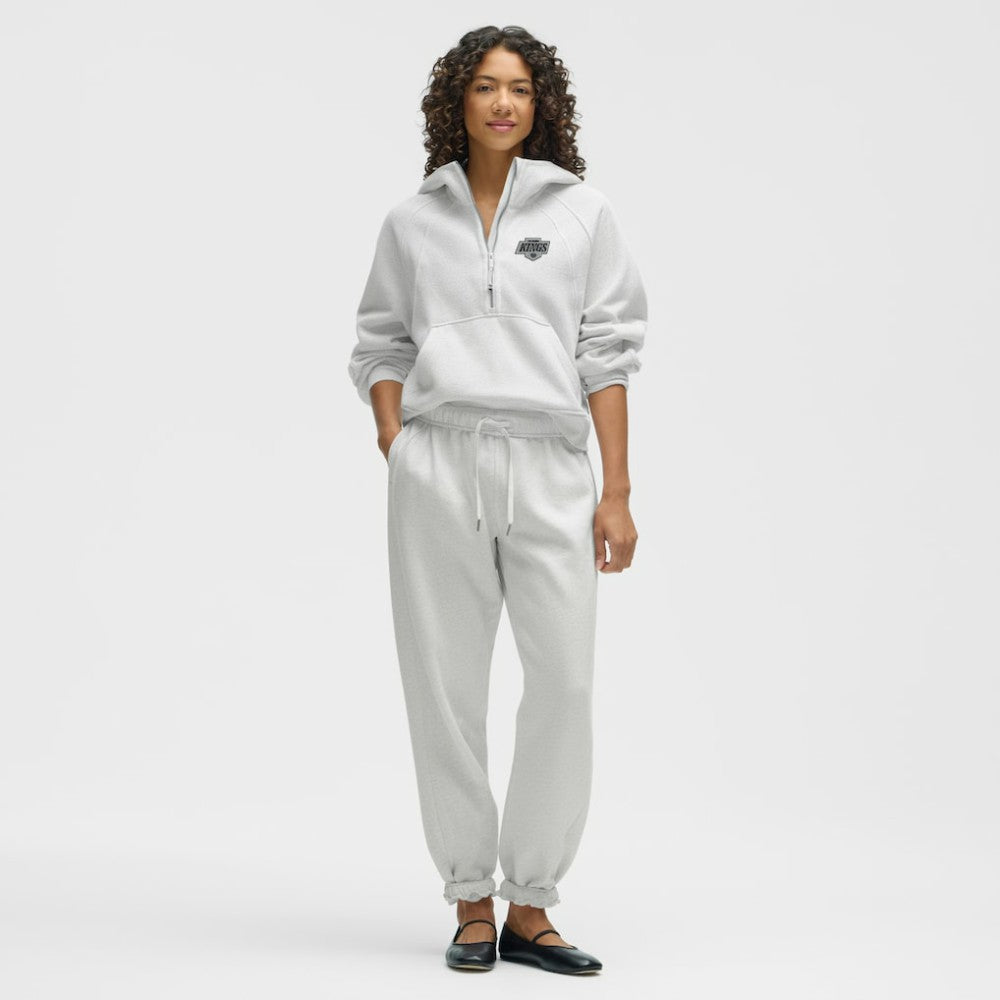 Los Angeles Kings lululemon Women's Scuba Oversized Half-Zip Hoodie - Heathered Core Ultra Light Grey | NHL near me
