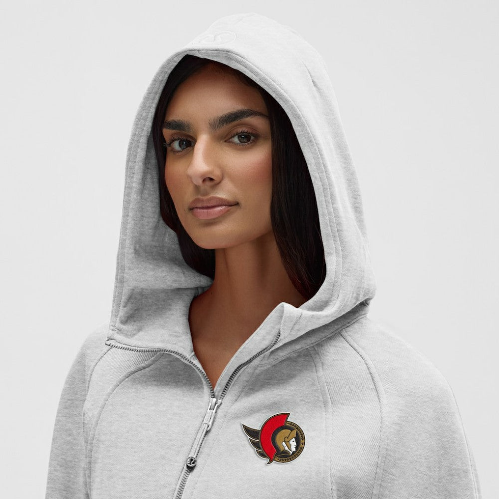 Ottawa Senators lululemon Women's Scuba Oversized Half-Zip Hoodie - Heathered Core Ultra Light Grey | NHL near me