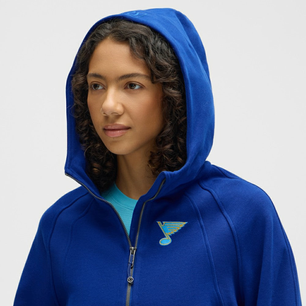 St. Louis Blues lululemon Women's Scuba Oversized Half-Zip Hoodie - College Cobalt | NHL Clearance