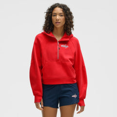 Washington Capitals lululemon Women's Scuba Oversized Half-Zip Hoodie - True Red | NHL near me