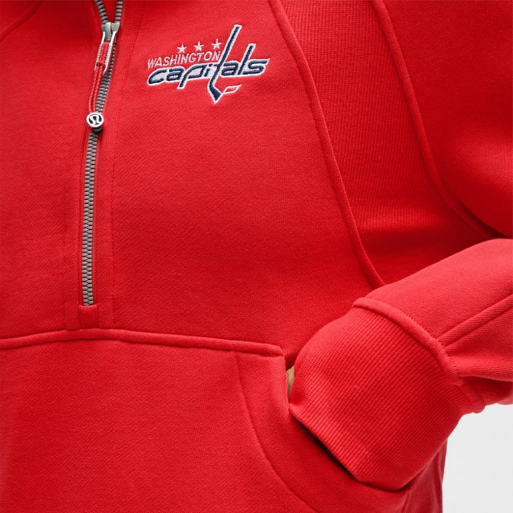 Washington Capitals lululemon Women's Scuba Oversized Half-Zip Hoodie - True Red | NHL near me