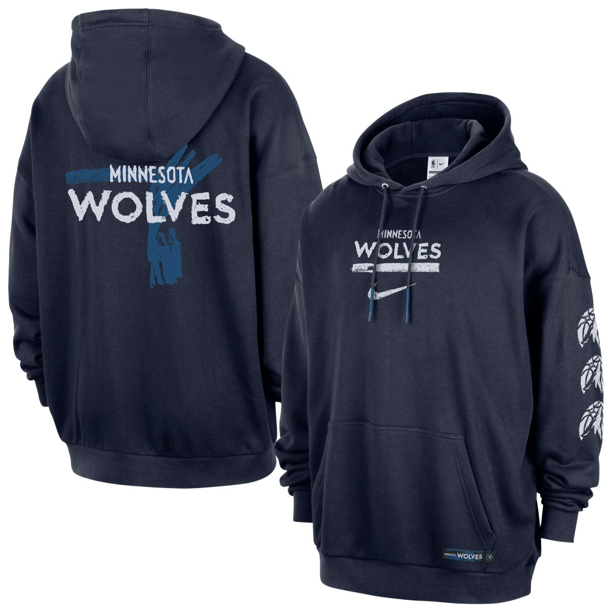 Nike Minnesota Timberwolves Courtside Club Premium Hoodie Navy