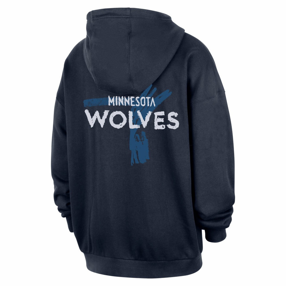 Nike Minnesota Timberwolves Courtside Club Premium Hoodie Navy