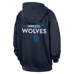 Nike Minnesota Timberwolves Courtside Club Premium Hoodie Navy