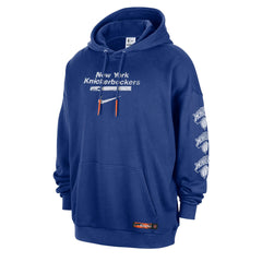 Nike New York Knicks Courtside Club Premium Hoodie Blue