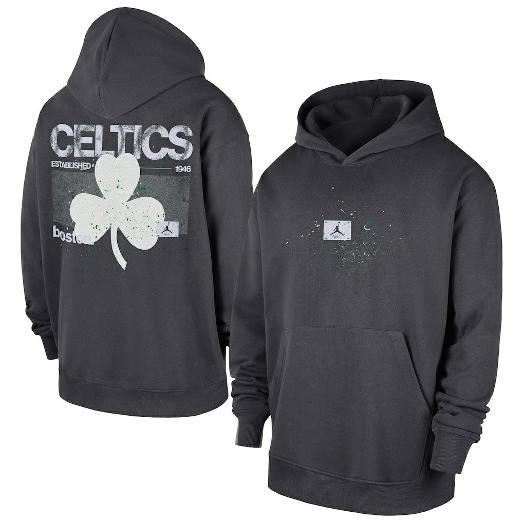 Boston Celtics Jordan Brand Statement Jumpman Flight Premiere Hoodie Anthracite