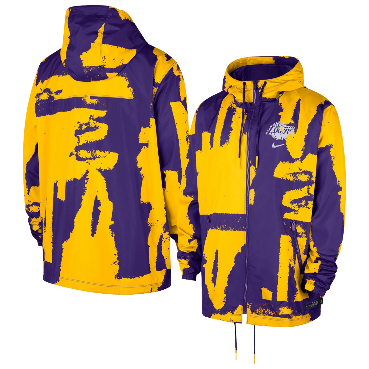 Nike Los Angeles Lakers Unisex Courtside Club Premium Woven Full-Zip Hooded Jacket Purple