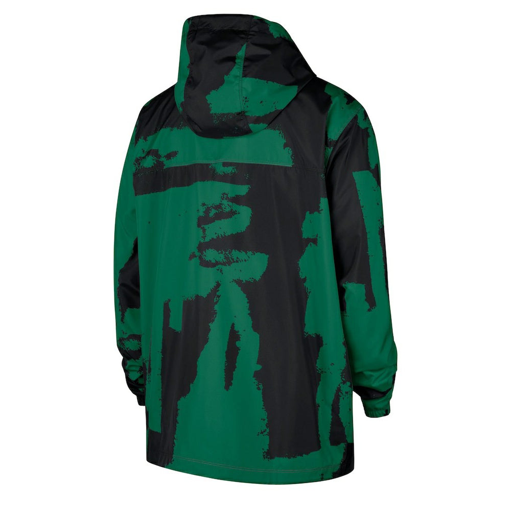 Nike Boston Celtics Courtside Club Premium Woven Full-Zip Hooded Jacket Black/Kelly Green