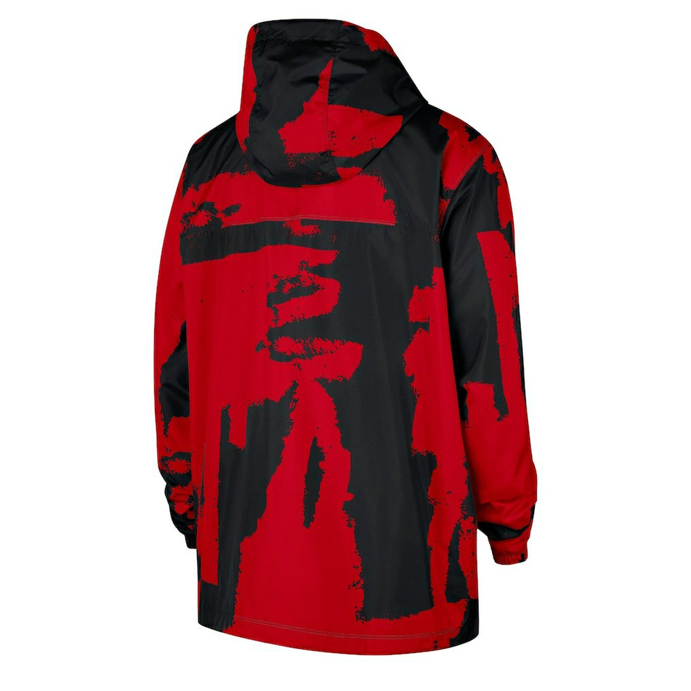 Nike Chicago Bulls Courtside Club Premium Woven Full-Zip Hooded Jacket Black/Red