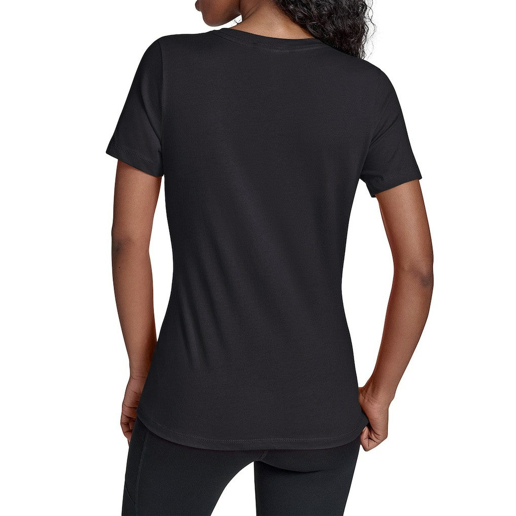 Carolina Panthers Starter Women's Groovy Script V-Neck T-Shirt - Black - NFL
