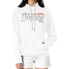 Miami Dolphins Starter Women's Throwback Groovy Script Pullover Hoodie - White - NFL