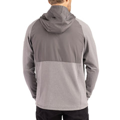 Seattle Seahawks Cutter & Buck Peshastin Eco Fleece Recycled Raglan Full-Zip Tri-Blend Hybrid Jacket - Heather Gray - NFL