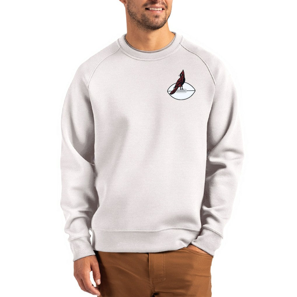 Arizona Cardinals Cutter & Buck Throwback Roam Recycled Raglan Pullover Sweatshirt - Gray - NFL