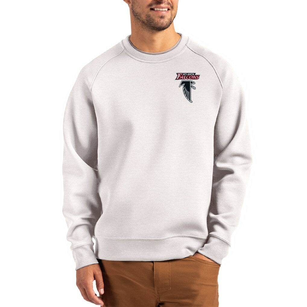 Atlanta Falcons Cutter & Buck Throwback Roam Recycled Raglan Pullover Sweatshirt - Gray - NFL