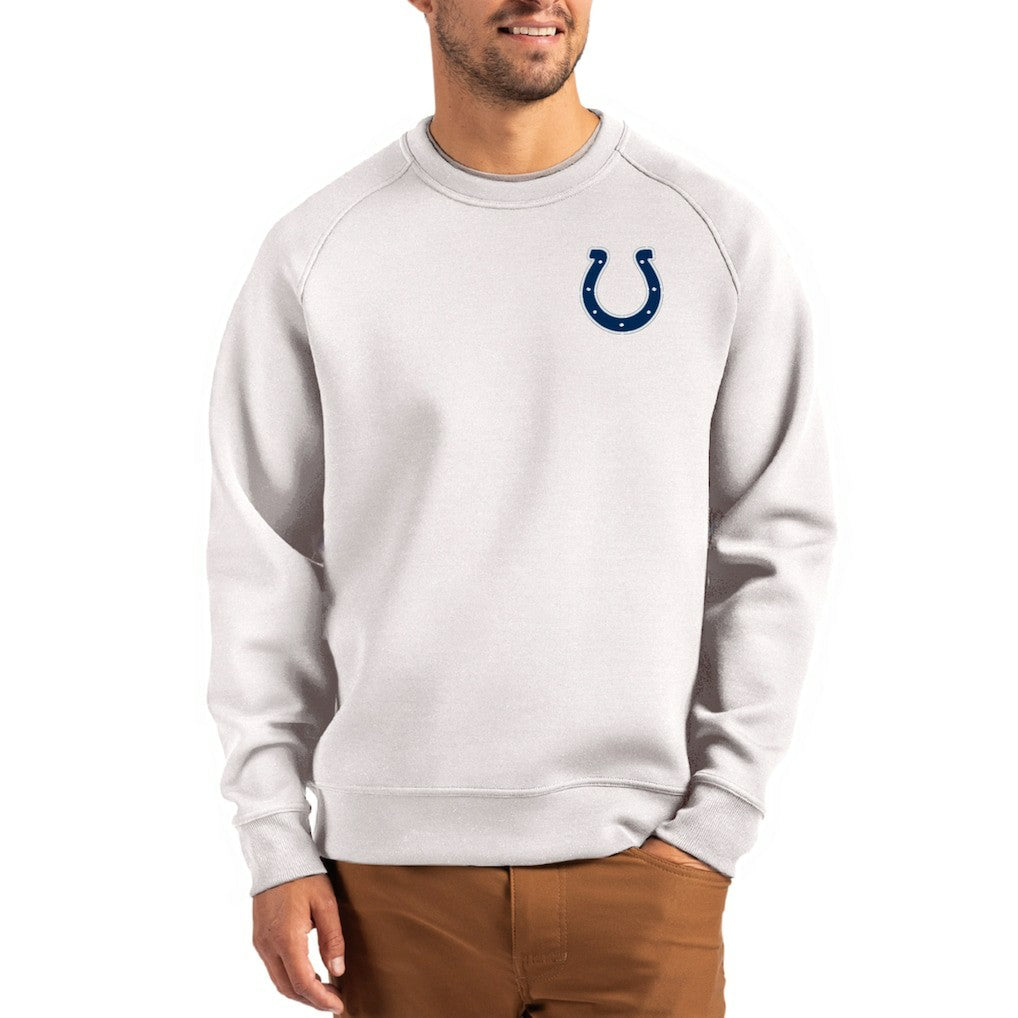 Indianapolis Colts Cutter & Buck Primary Logo Roam Recycled Raglan Pullover Sweatshirt - Gray - NFL