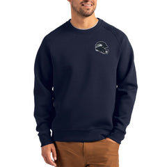 Seattle Seahawks Cutter & Buck Helmet Roam Recycled Raglan Pullover Sweatshirt - College Navy - NFL
