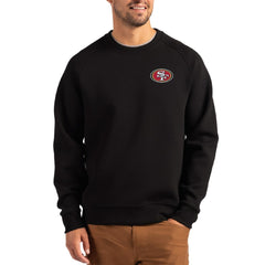 San Francisco 49ers Cutter & Buck Primary Logo Roam Recycled Raglan Pullover Sweatshirt - Black - NFL