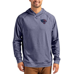 Jacksonville Jaguars Cutter & Buck Adapt Americana Knit Recycled Raglan Pullover Hoodie - Heather Navy - NFL