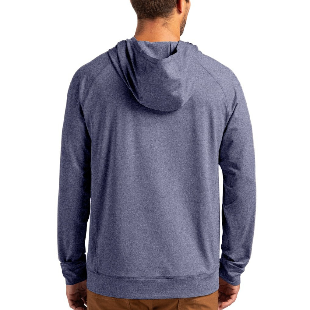 Seattle Seahawks Cutter & Buck Adapt Americana Knit Recycled Raglan Pullover Hoodie - Heather Navy - NFL