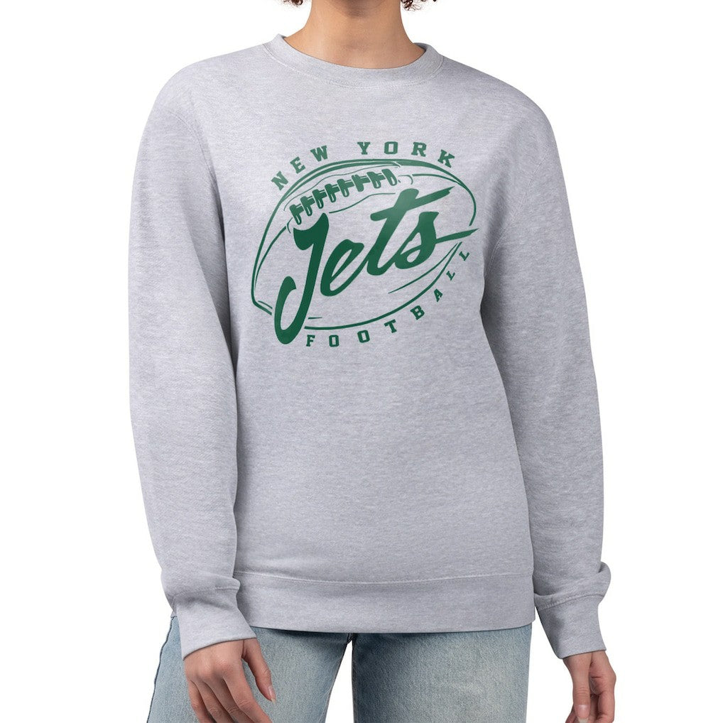 New York Jets G-III 4Her by Carl Banks Women's Football Fleece Pullover Sweatshirt - Gray - NFL