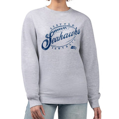 Seattle Seahawks G-III 4Her by Carl Banks Women's Distressed Graphics Fleece Pullover Sweatshirt - Gray - NFL