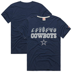 Dallas Cowboys Homage Unisex NFL ASL Collection by Love Sign Tri-Blend T-Shirt - Navy - NFL