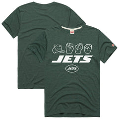 New York Jets Homage Unisex NFL ASL Collection by Love Sign Tri-Blend T-Shirt - Green - NFL